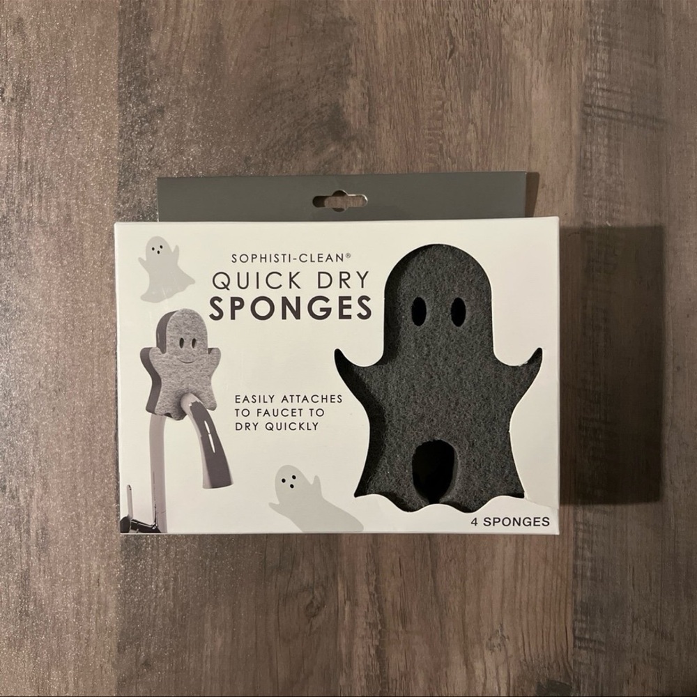 Home Goods Tjmaxx Marshall's Ghost Double Sided Halloween Kitchen Sponges Grey